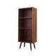Danish rosewood veneered shelving unit on splayed legs, 1960s