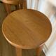 Set of 3 solid oak stools