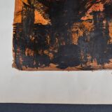 Jean Poulet (1926-2006) "the dead city" Oil on paper