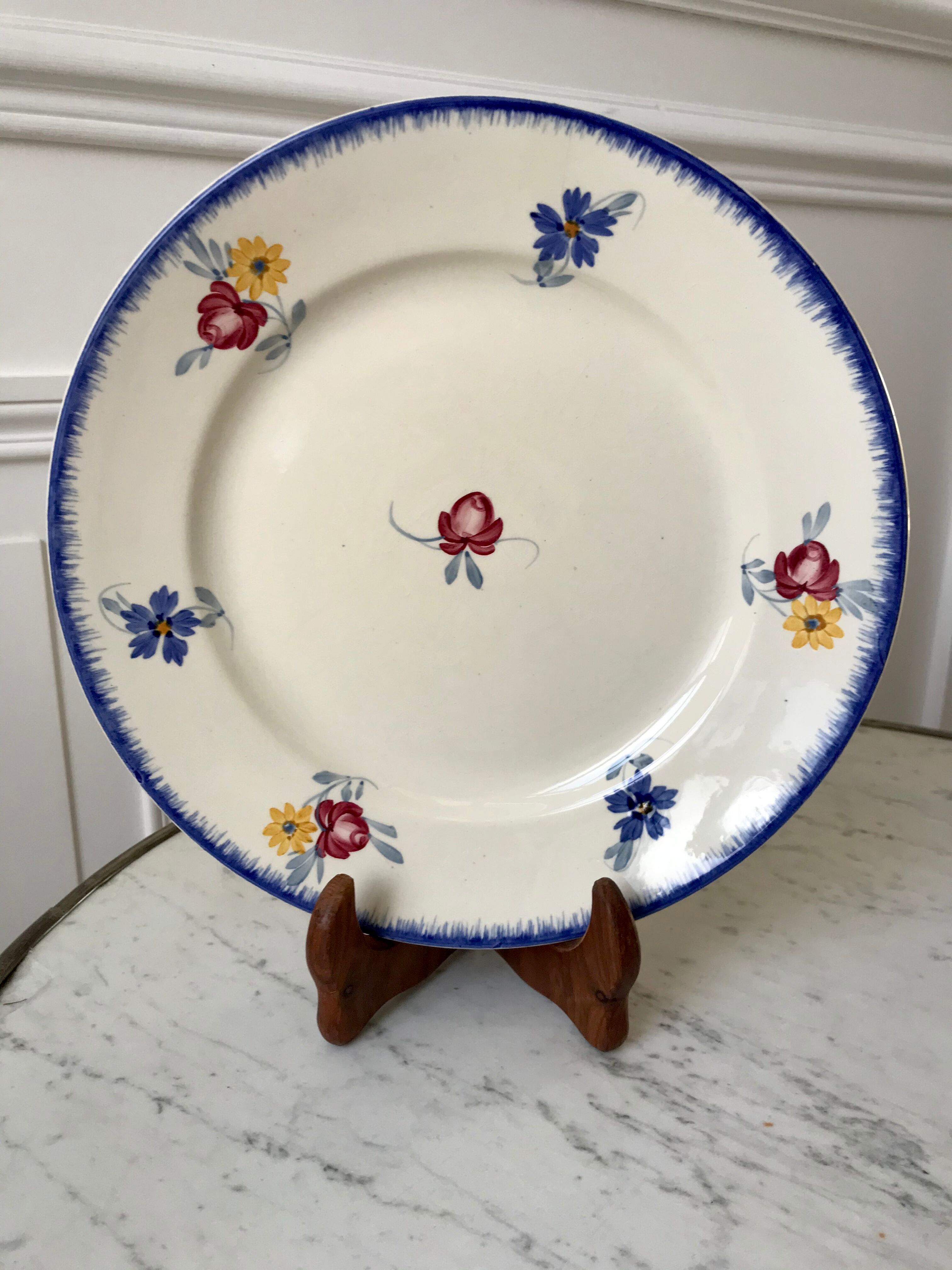 Round dish Digoin Sarreguemines model "Mary-Lou" 30s