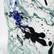 Grand centre de table en verre fusionné – pièce sculpturale abstraite