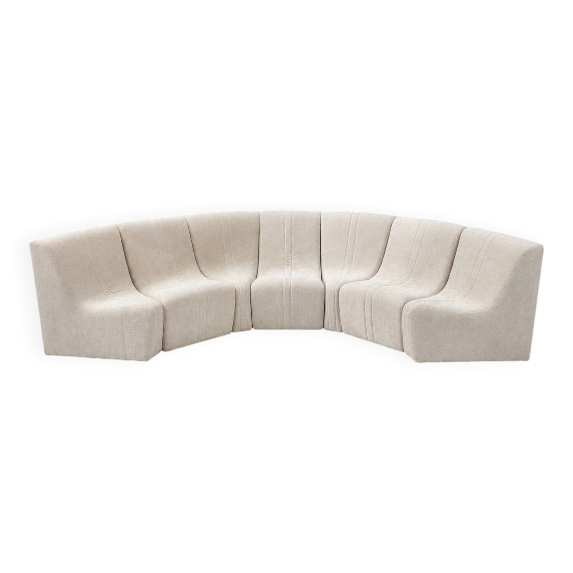 Canapé beige 7 slices vintage