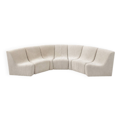 Canapé beige 7 slices vintage