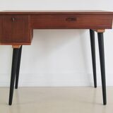 Vintage teak desk on black legs