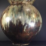 Roger Guerin, monumental trilobed vase, unique piece, 102 cm tall, salt-glazed stoneware