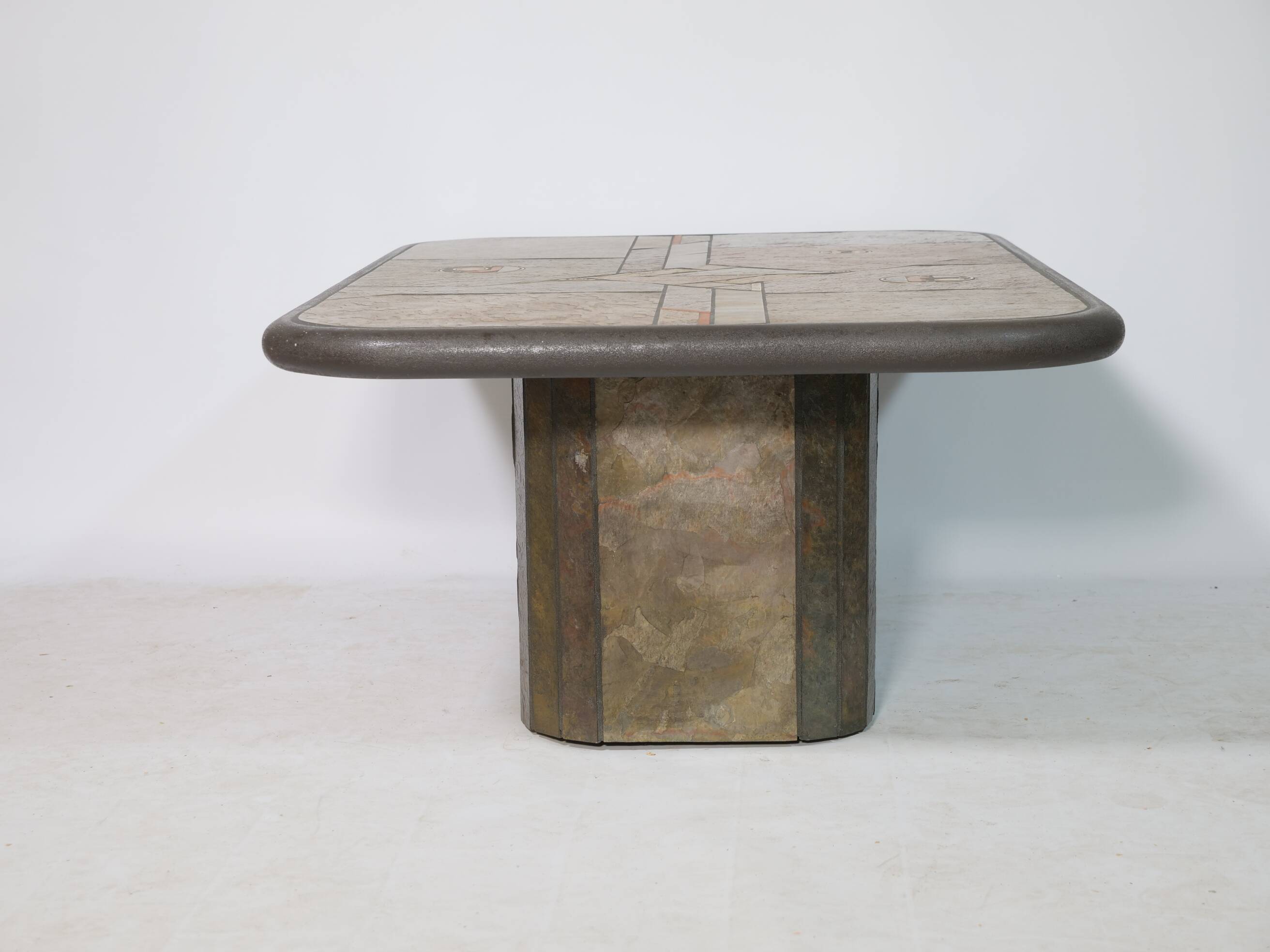 Brutalist Stone Coffee Table Paul Kingma 1970s 1980s
