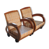 Art Deco canne chairs