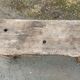 Old wooden workbench furniture by trade with vice