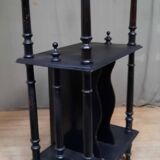 Blackened wooden shelf