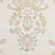 Tapis vintage à motif floral oriental beige et crème 6x11, 189x329 cm