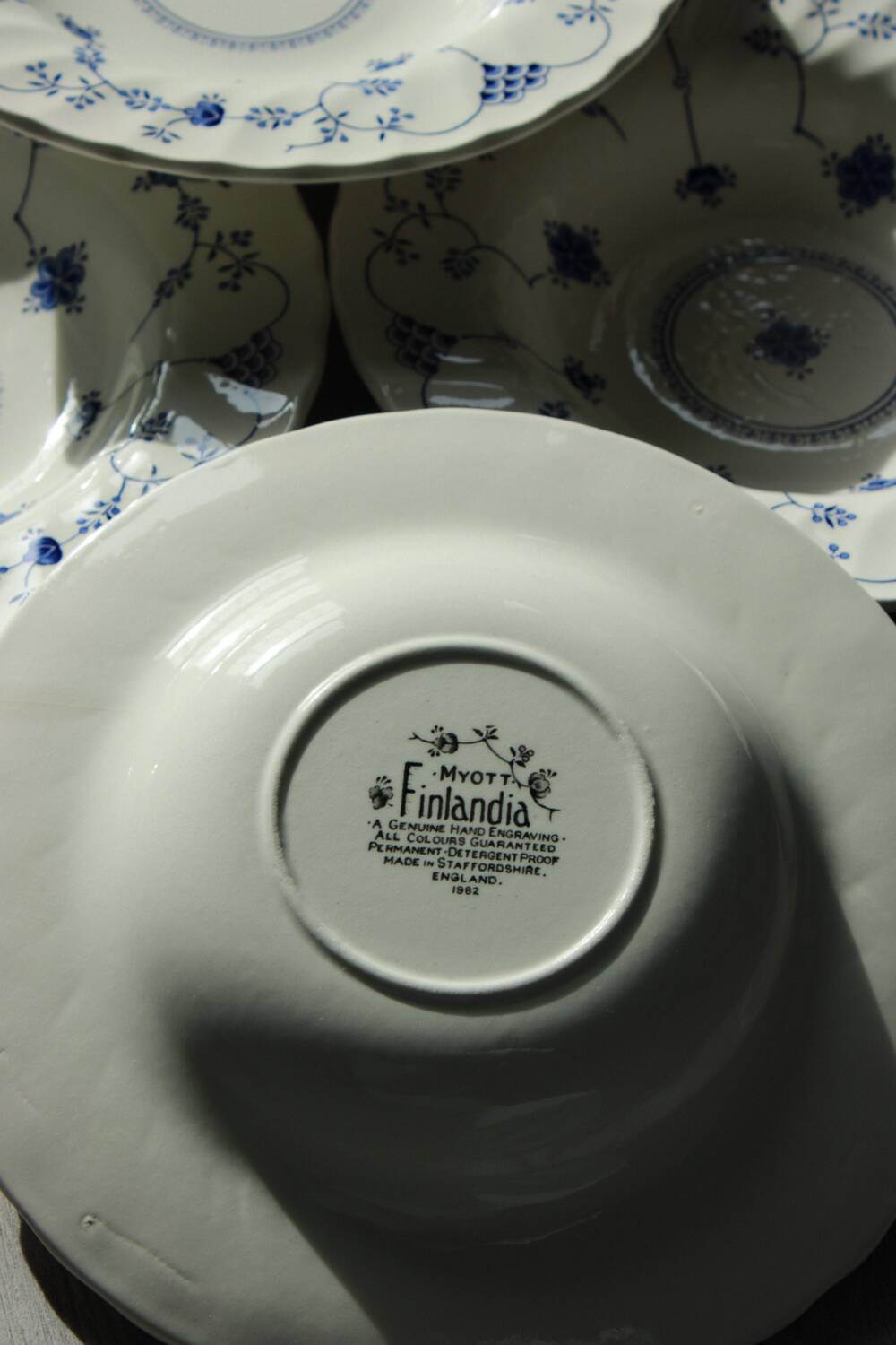 Set of 6 Myott Finlandia deep plates – English porcelain