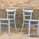 Pair of wooden chairs troquet
