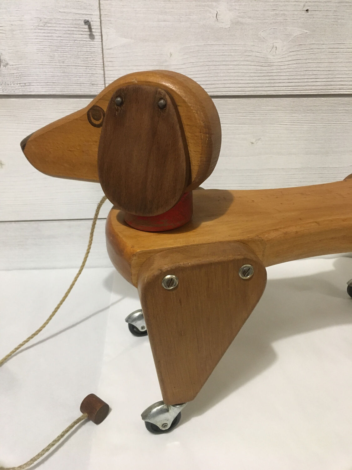 Wooden dog to pull