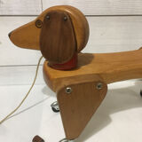 Wooden dog to pull