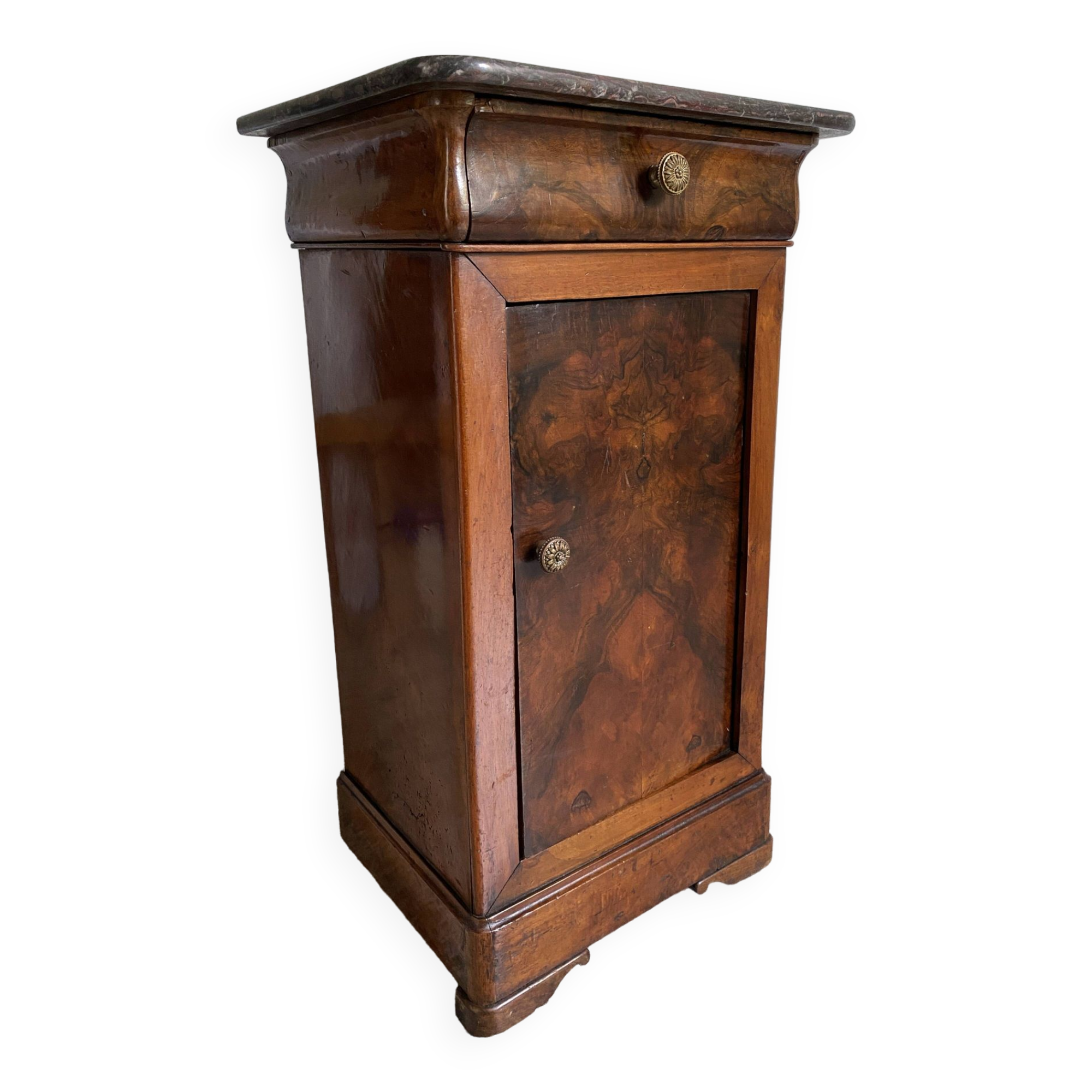 Bedside table / nightstand / column / Somno / Vintage mahogany stand