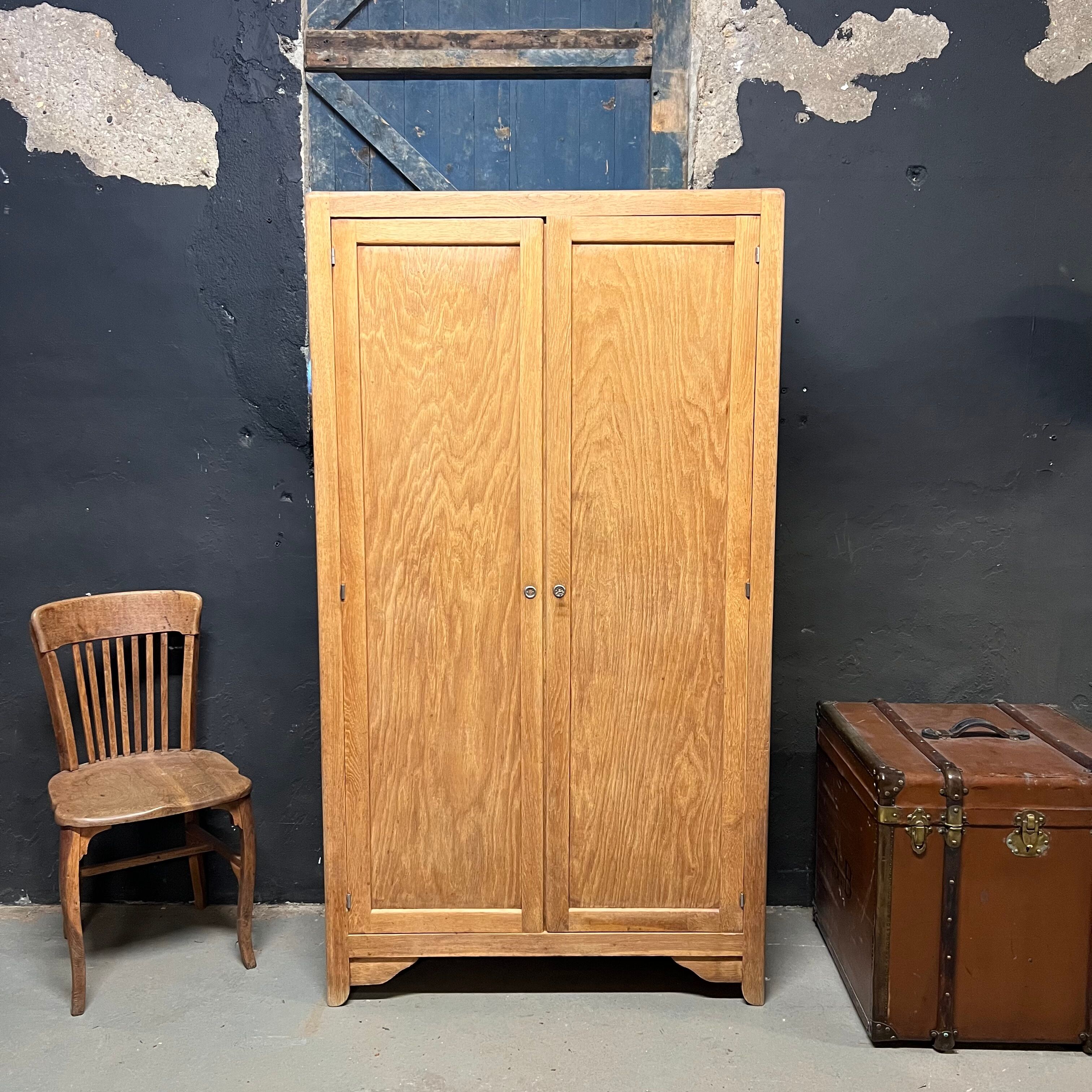 Raw vintage oak cabinet