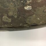 Mid-century design coffee table with fossile marble top, 1970