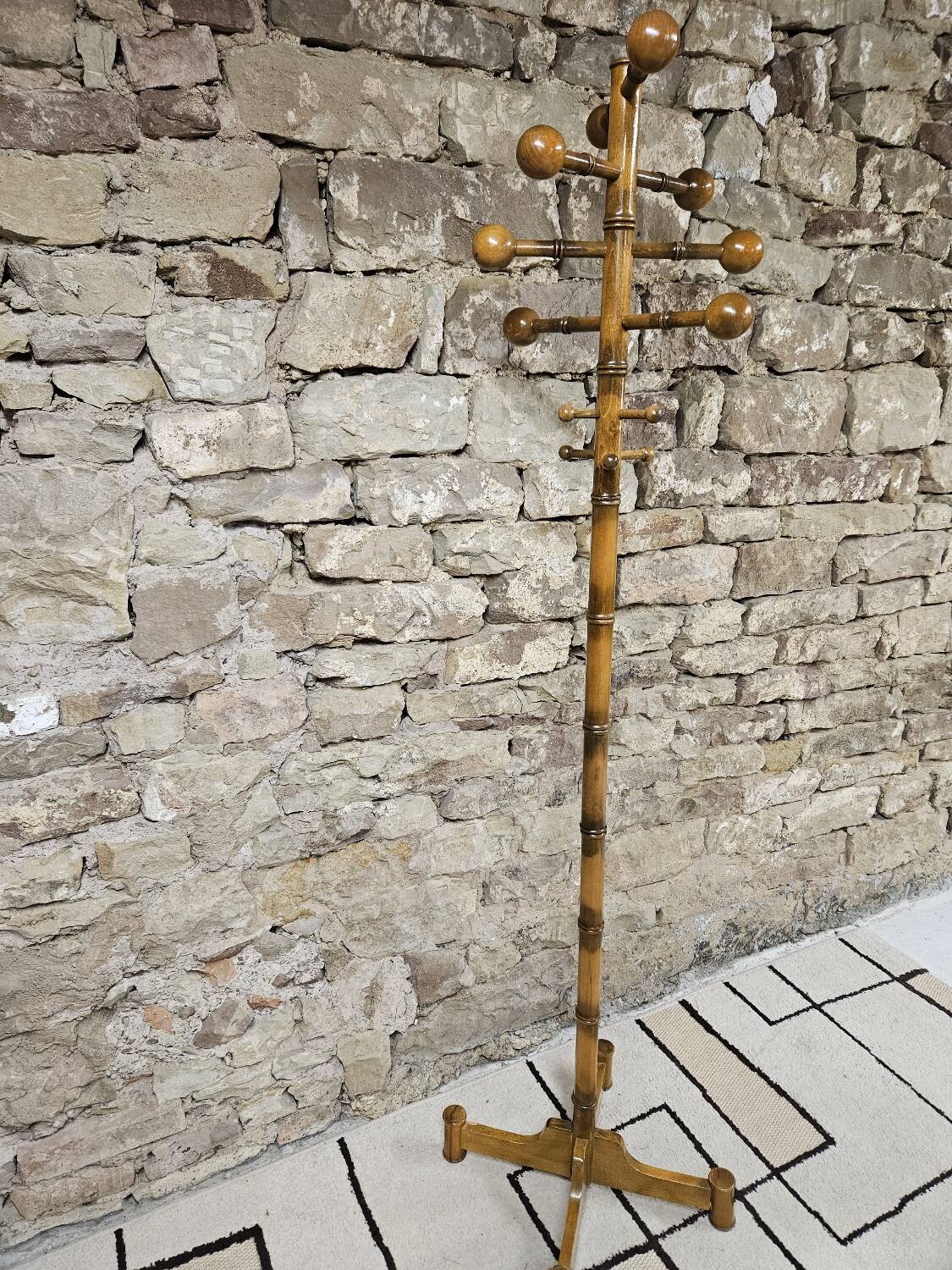 Coat rack with wooden balls 1970"