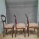 3 chaises Napoléon III  en acajou