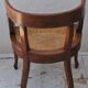 Fauteuil barbier ancien original bois cannage
