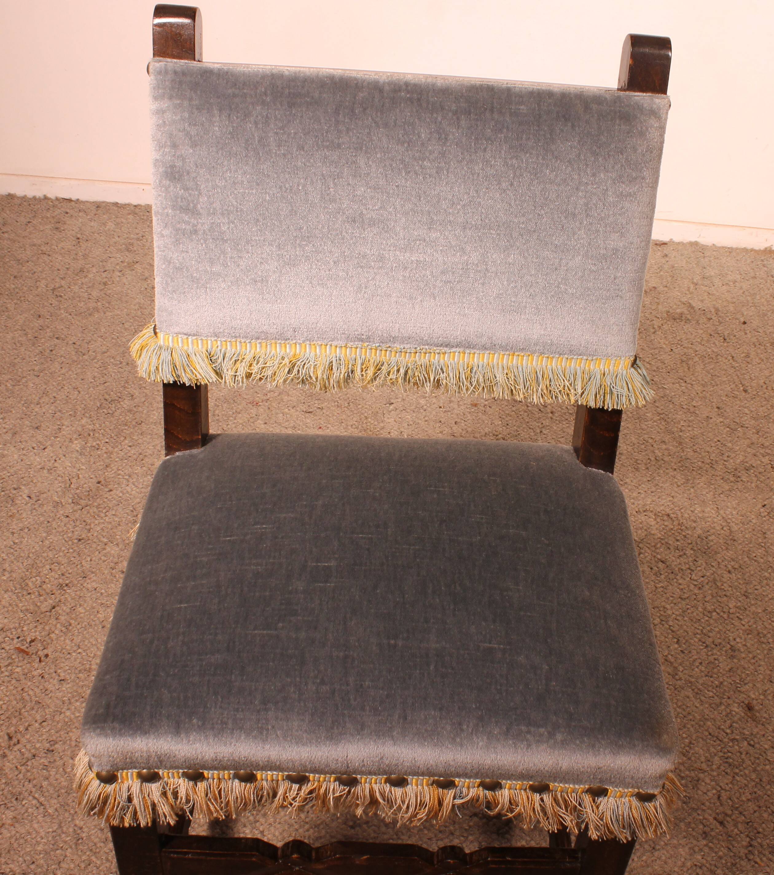 set of 12 Spanish beech chairs