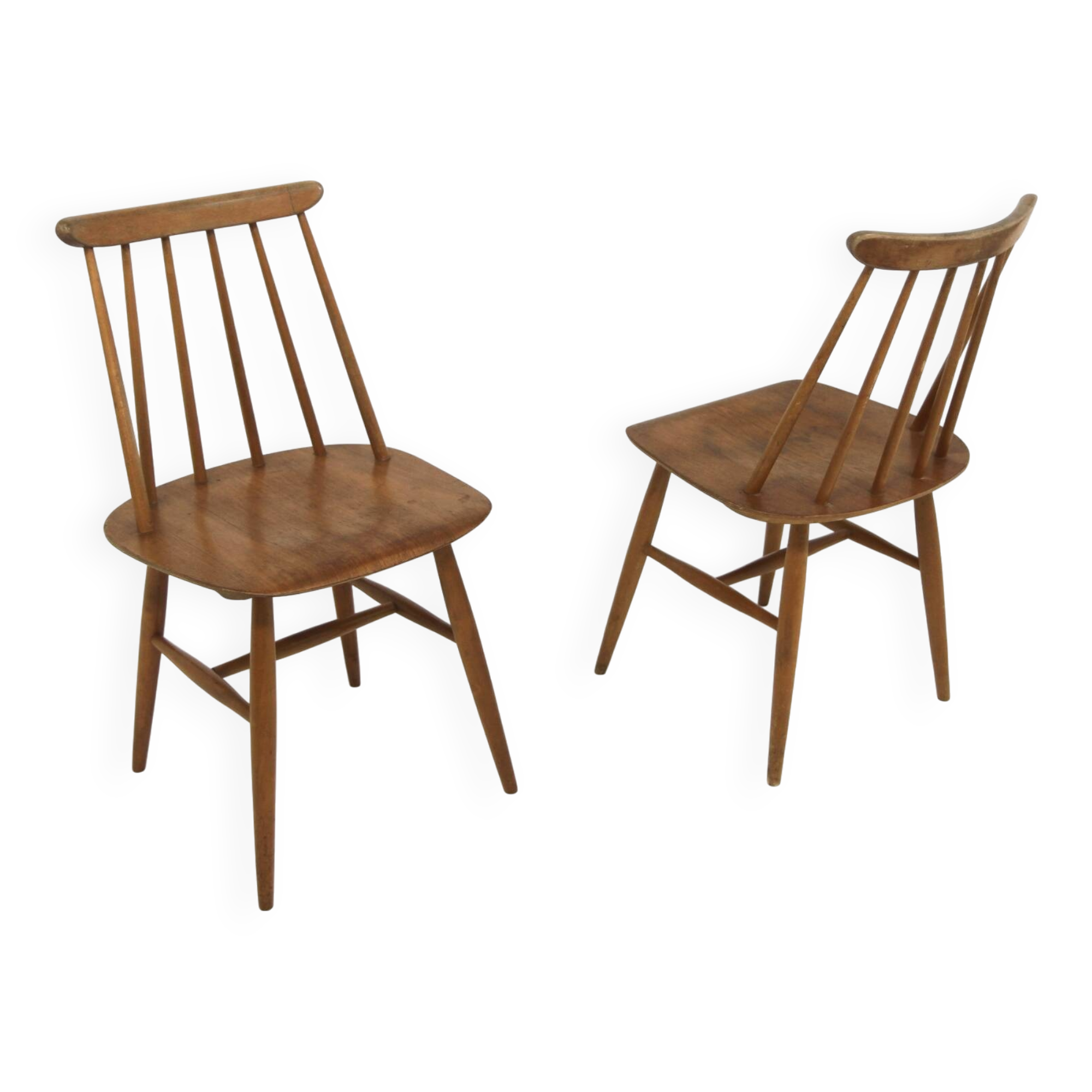 Set de 2 chaises scandinave "Fanett" par Ilmari Tapiovaara, Suède, 1960