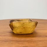 Brutalist vintage olive wood empty pocket