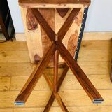 Desk, writing desk in solid rosewood and studded leather, 20th century.