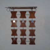 Mid-Century Teak Wardrobe with Hat and Coat Rack, 1960s