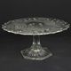Clear Art Deco Cake Stand Pressed Glass Star Motif Cake Stand