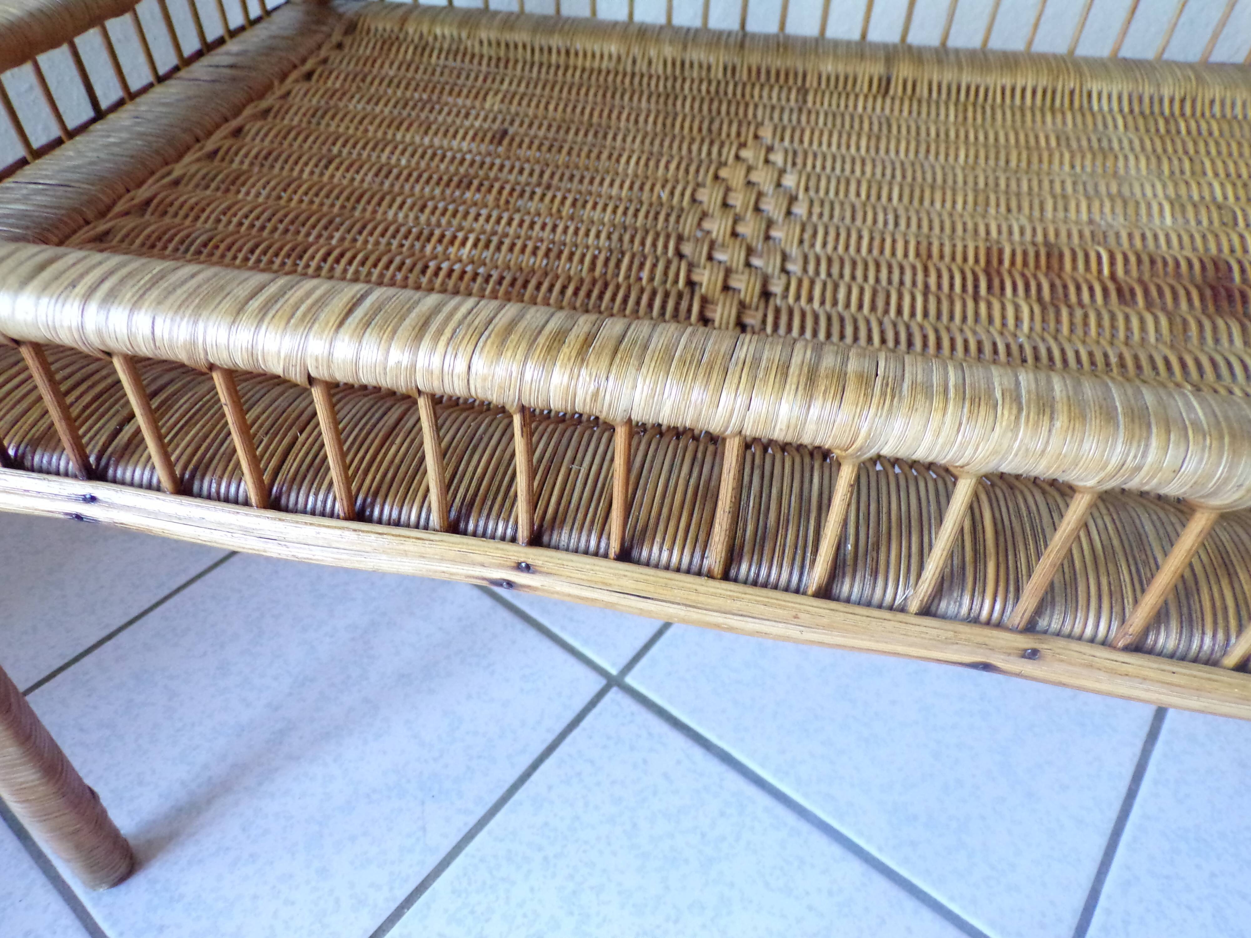 Serving in rattan and wicker