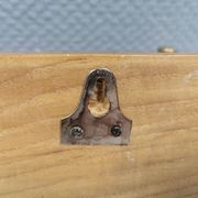Coat rack in teak and brass. Denmark 1970-80s