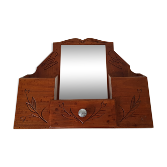 Wood and mirror shelf of the 40s