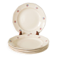 Set of 5 Digoin Sarreguemines dessert plates, small flowers model, 1960