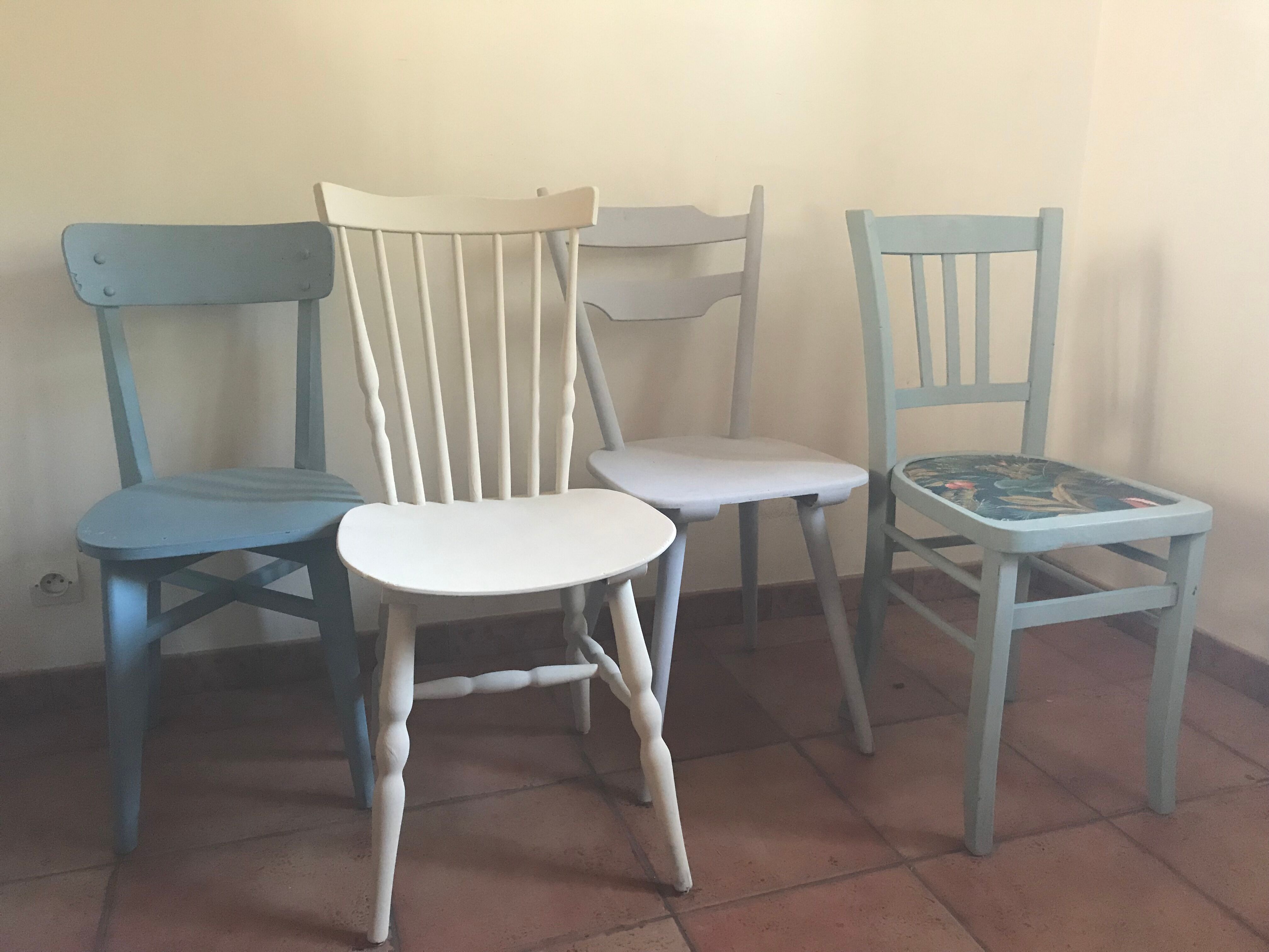 4 mismatched chairs