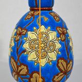 Vase decorated with flowers in enamels of longwy – early twentieth century