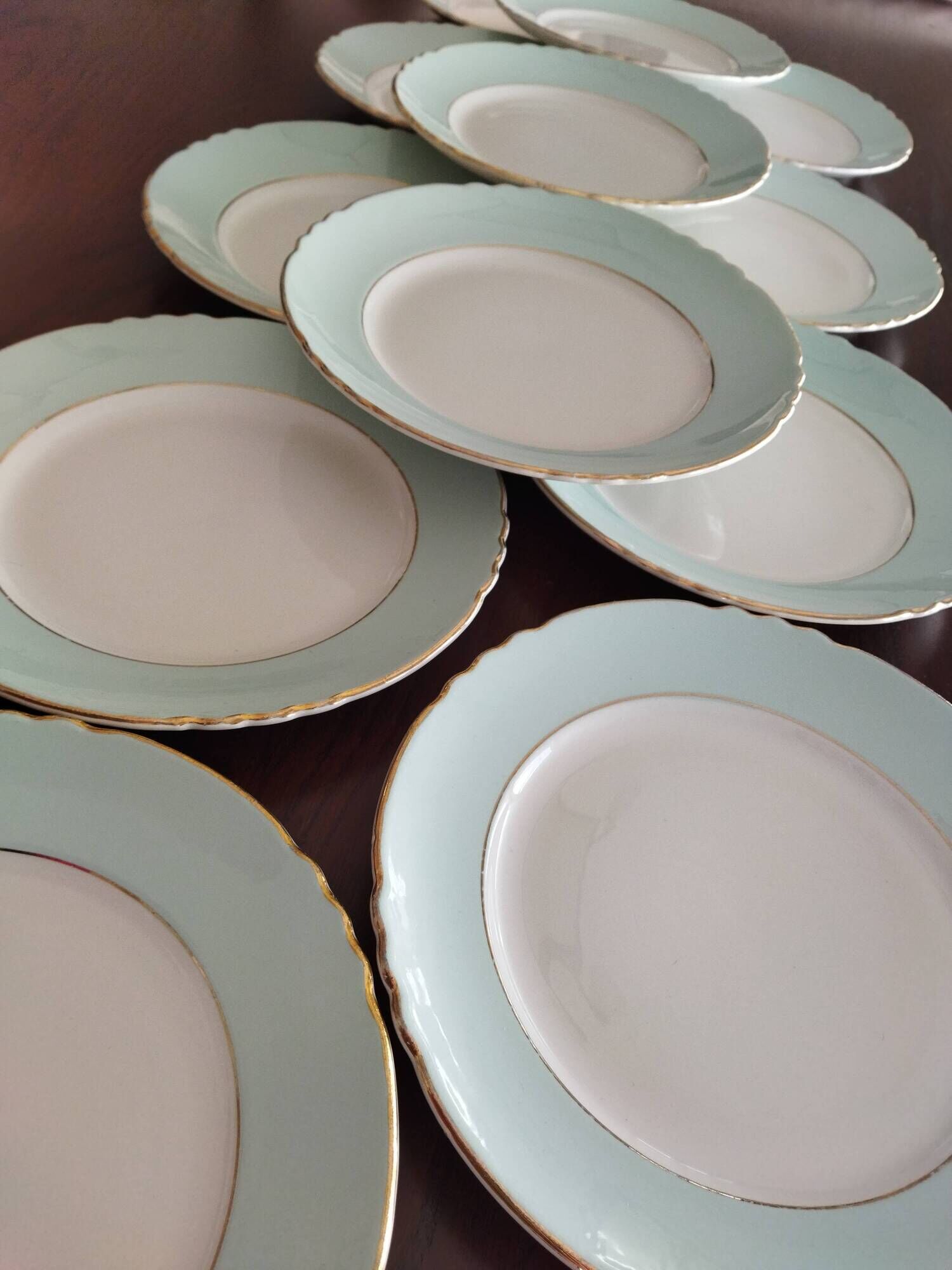 Set of 12 flat plates Orchies Nord "Callisto"