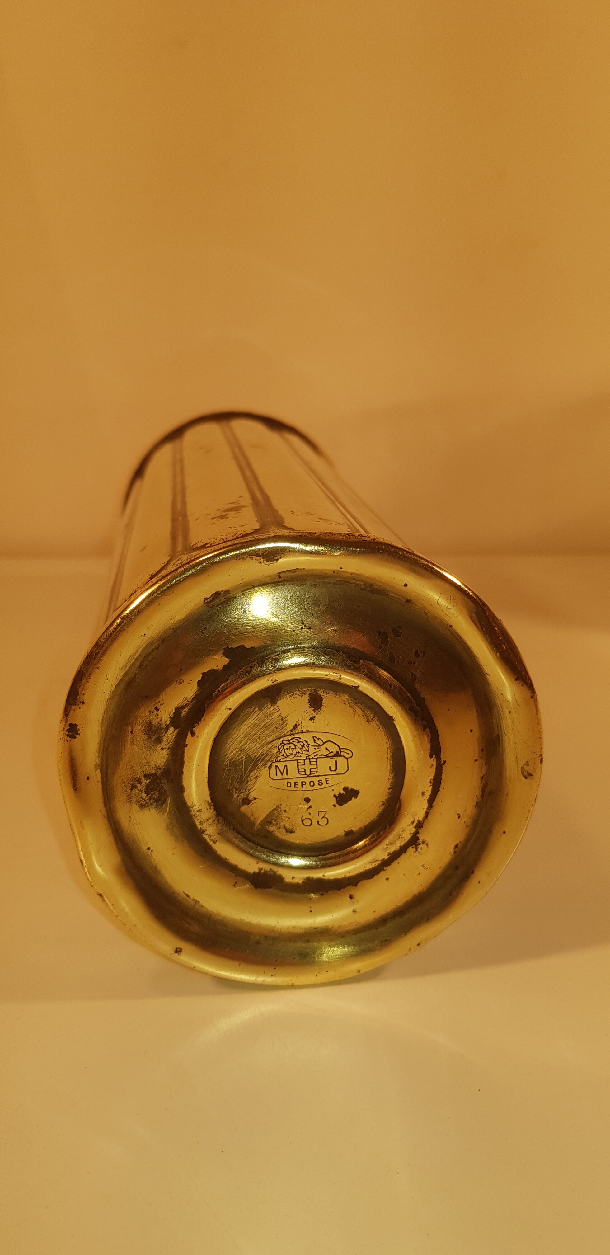 Ancient copper thermos