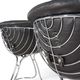 Set of 4 Pan Am dining chairs, chrome, leather by Gastone Rinaldi for RIMA,