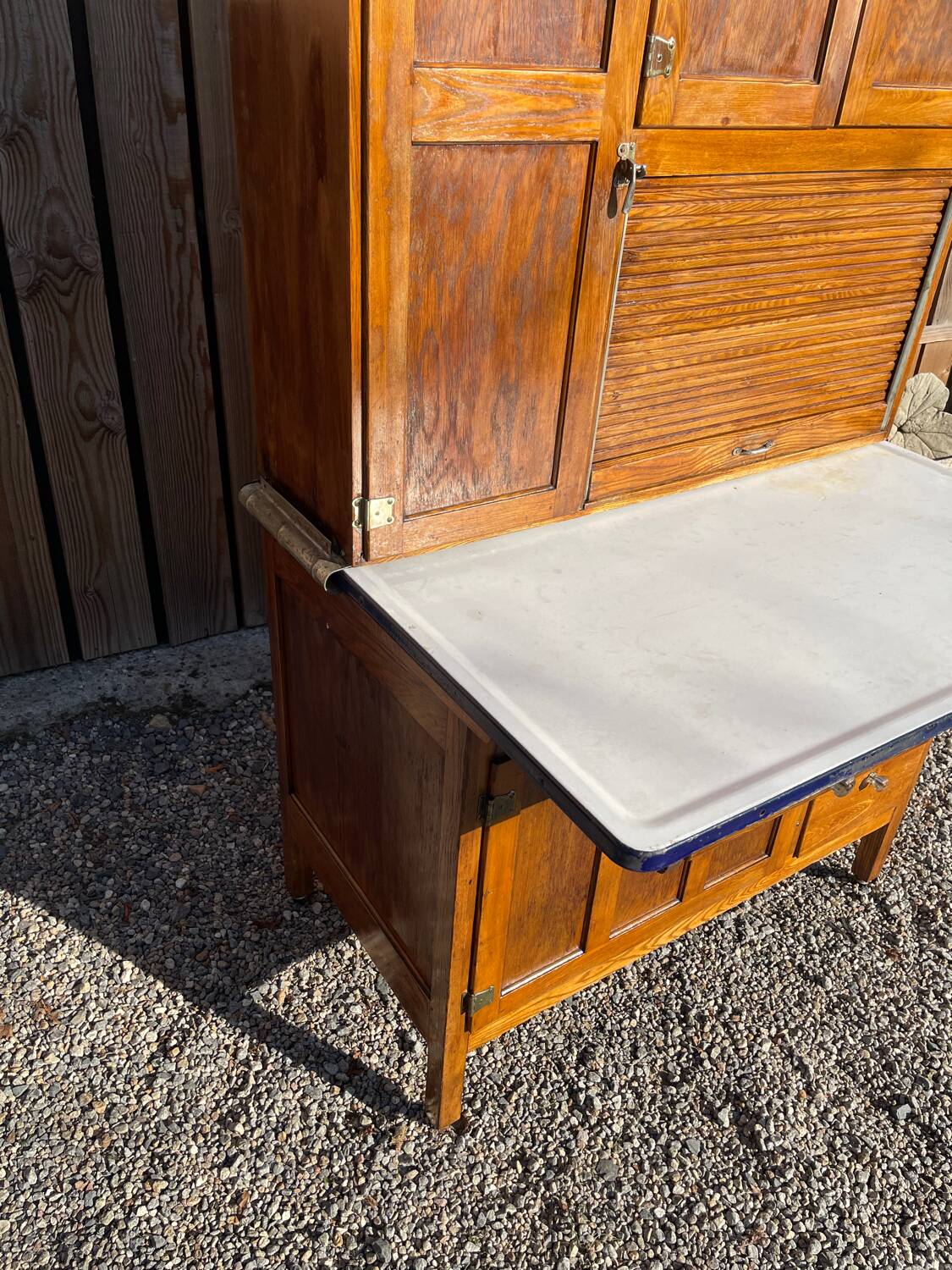 armoire buffet de cuisine porcelaine, émaillée et Hoosier