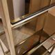 Vintage shelf in smoked glass and golden brass - 1970s