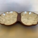 Mother-of-pearl and wooden fruit basket