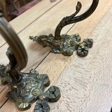 Pair of Art Nouveau wall sconces in bronze