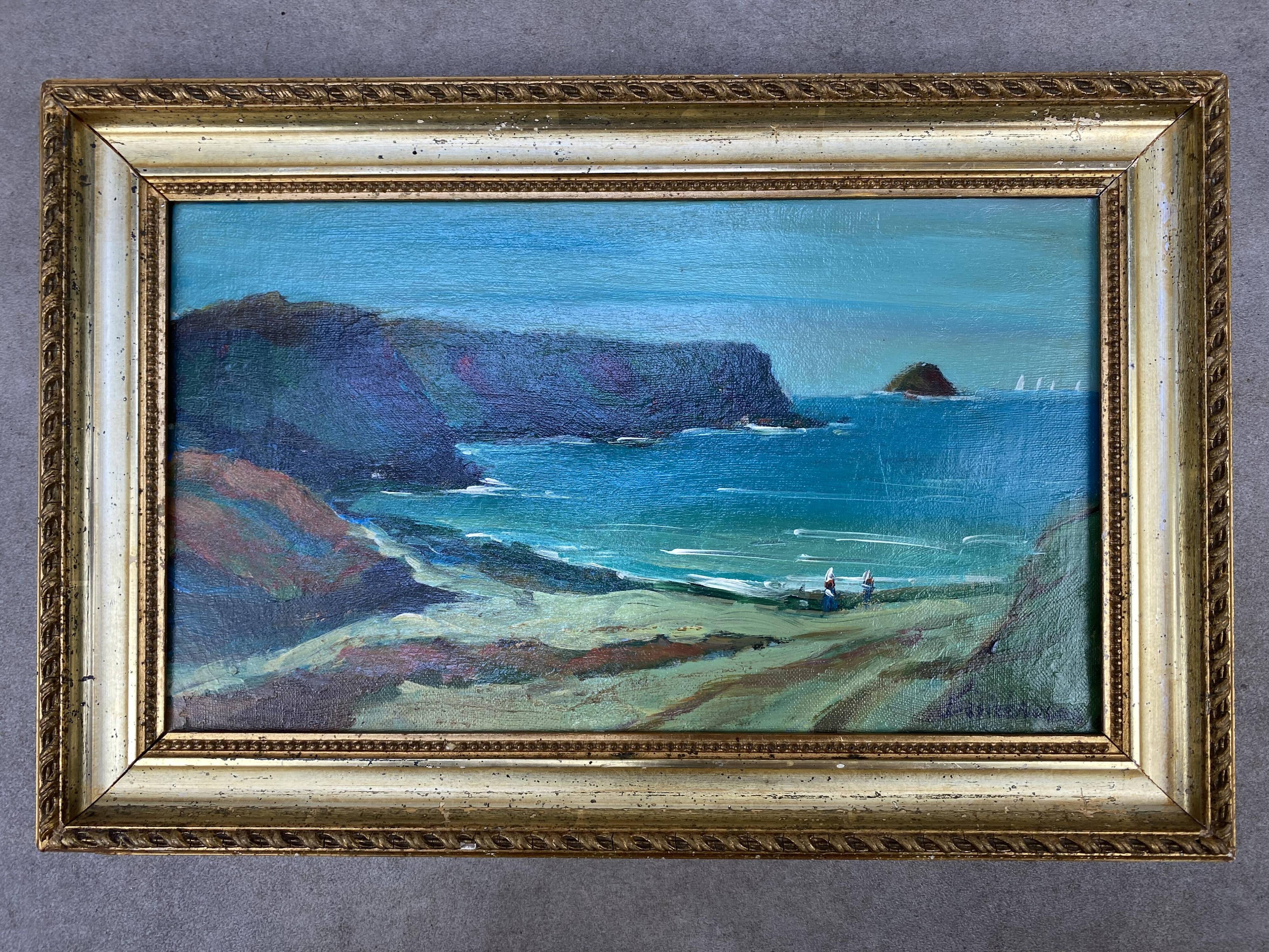 Marine painting Désiré-Lucas early twentieth oil on canvas