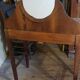 Wood and red marble dressing table