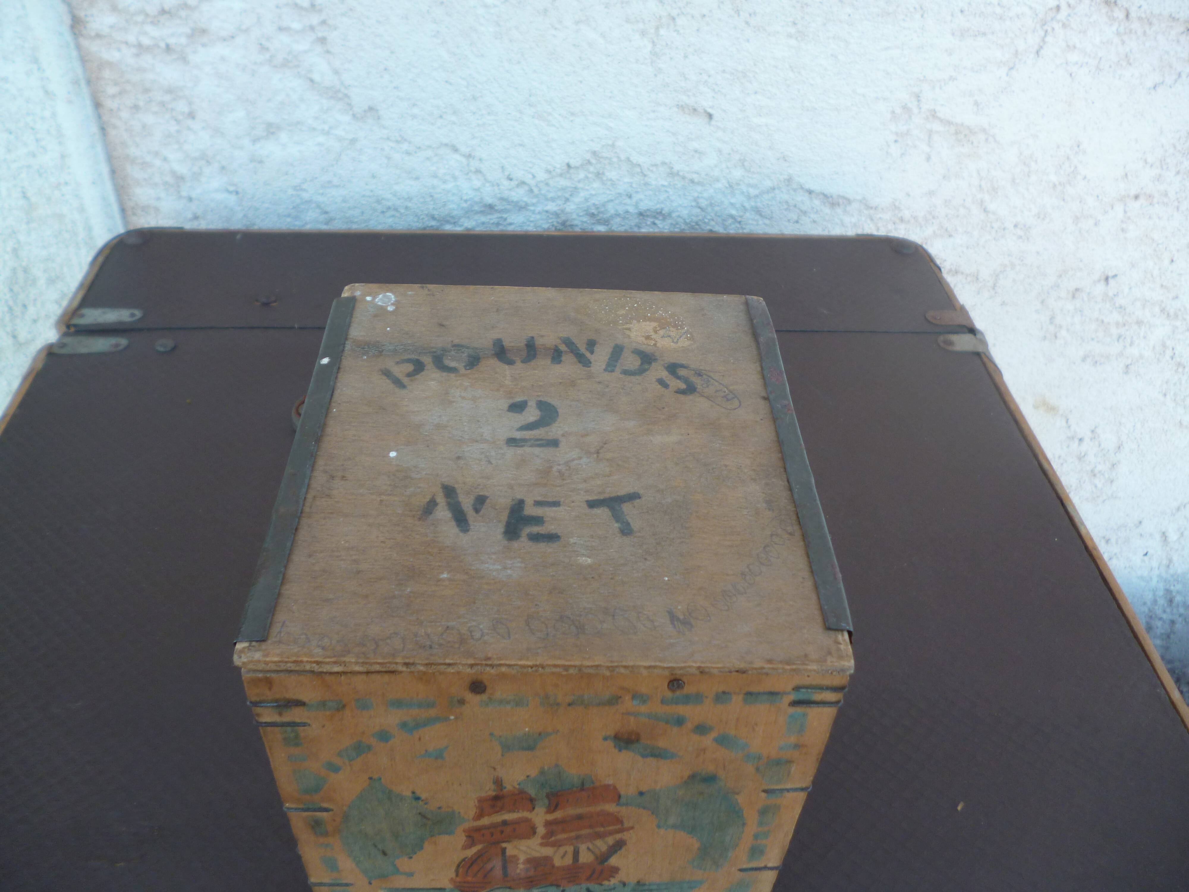 Old wooden transport crate
