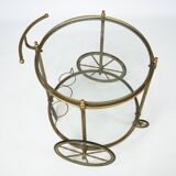 Vintage Brass Bar Cart by Cesare Lacca, Italy, 1950s.