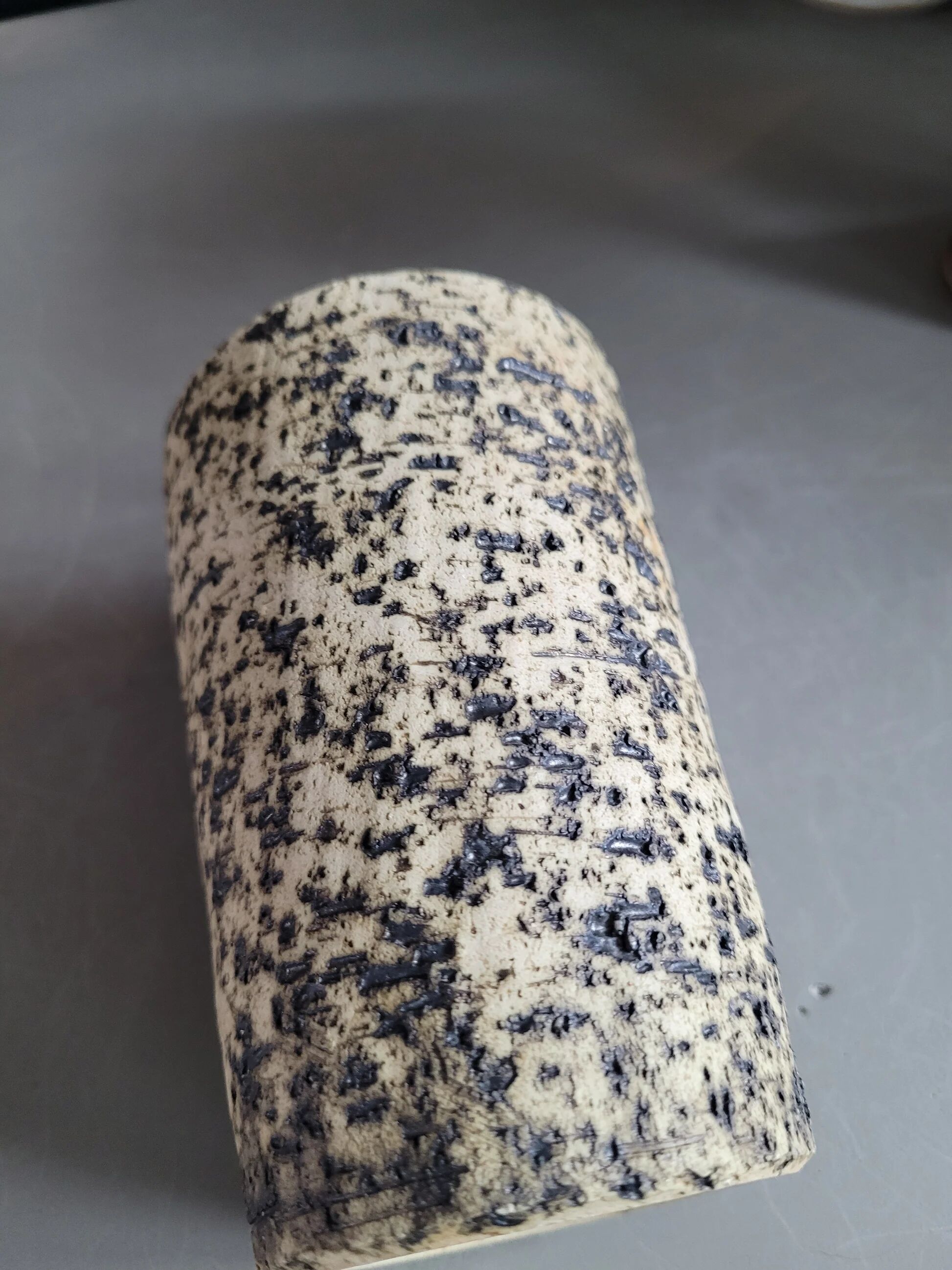 Brutalist ceramic vase and candlestick set