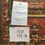 Sirjan vintage Persian carpet fine silk and wool  105x70cm