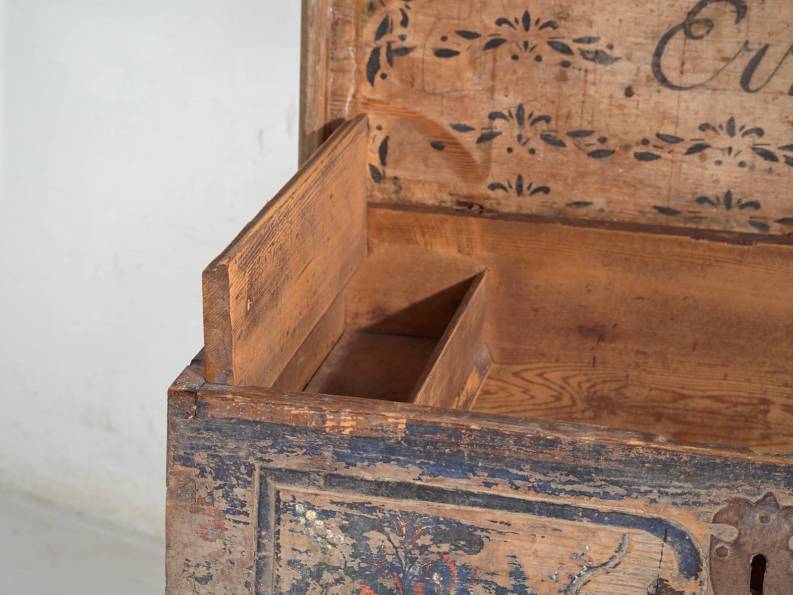 Antique Hand-Painted Wedding Chest (1846) #37